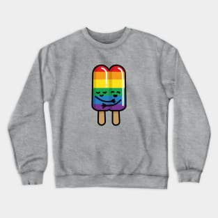 Lesbian Gay couple popsicle Rainbow flag LGBT love Crewneck Sweatshirt